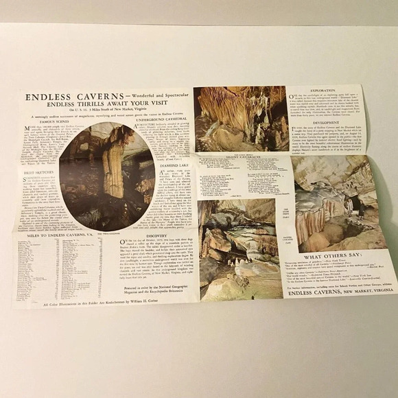 Vintage Caverns Virginia Grand Endless Skyline Shenandoah  Brochures Pamphlets - Picture 7 of 16